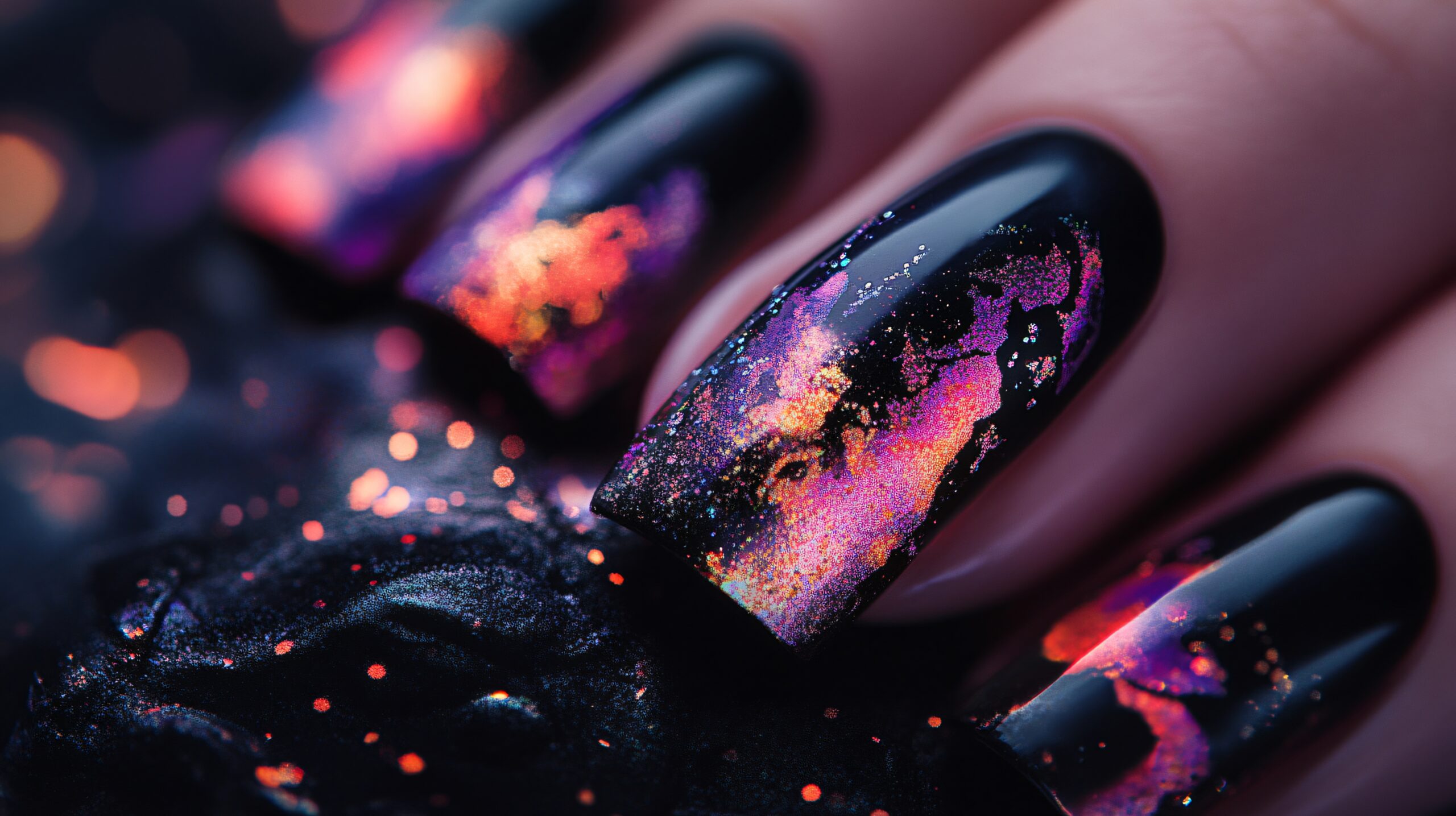 vecteezy_hand with a black manicure with purple and orange glitter_54482978 scaled