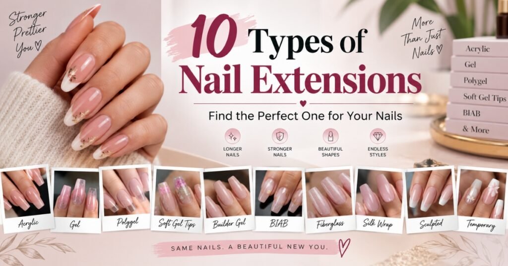 10 types of nail extensions find the perfect one for your nails