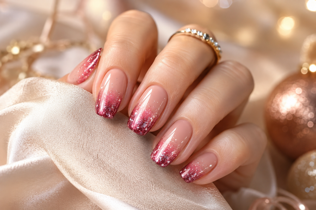 Raksha Bandhan Nail Art Ideas 2026: Elegant Designs To Match Your Ethnic Outfit 9 Ombre festive nails